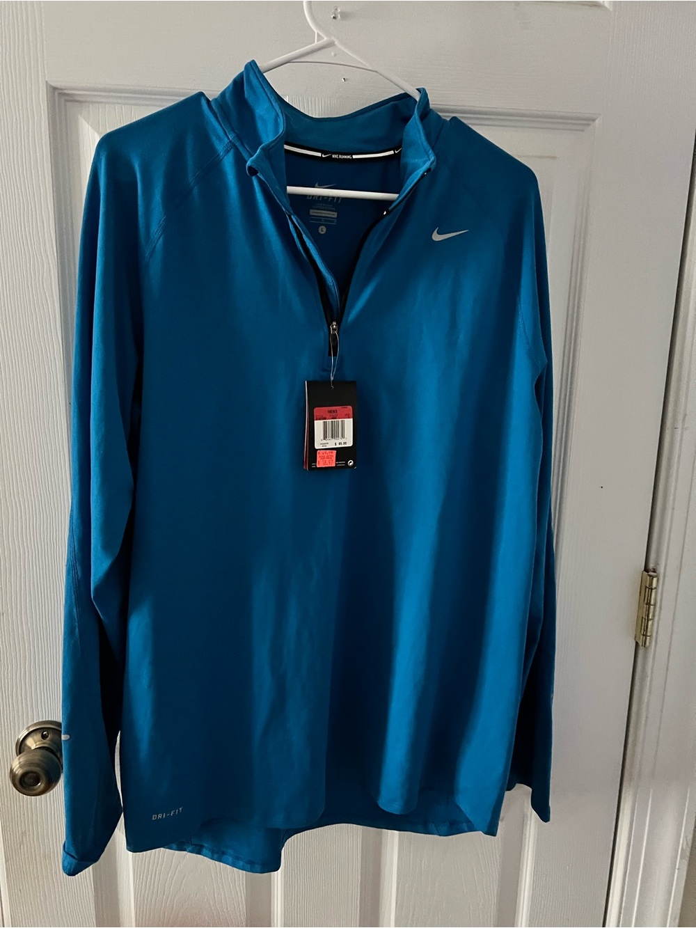 Nike Men’s Teal Quarter-Zip Performance Jacket